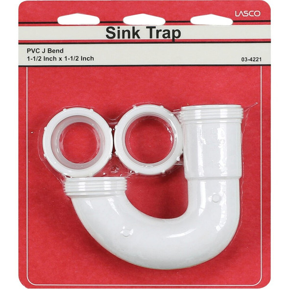 Lasco 1-1-2 In. White Plastic J-Bend 03-4221 403804