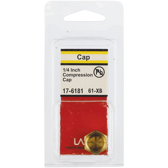 Lasco 1/4 In. Brass Compression Cap Lasco 1/4 In. Brass Compression Cap