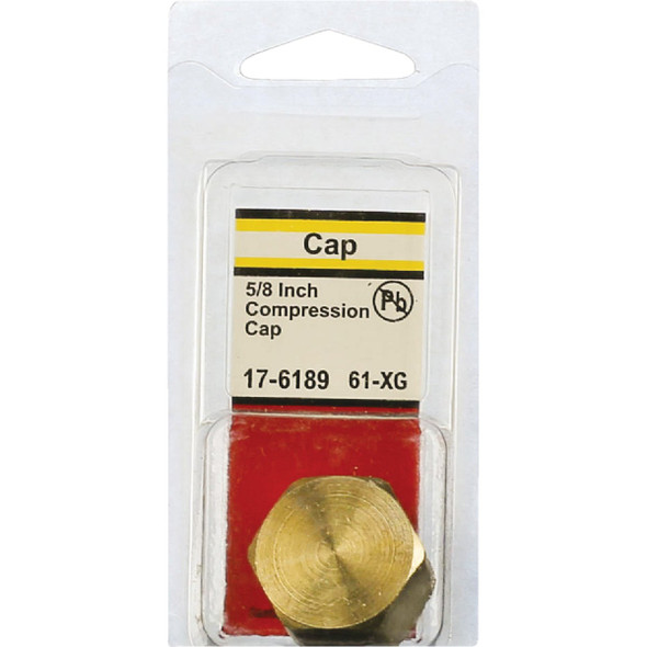 Lasco 5/8 In. Brass Compression Cap Lasco 5/8 In. Brass Compression Cap