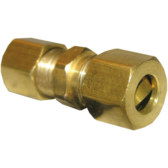 Lasco 1/4 In. x 3/16 In. Brass Reducing Compression Union 17-6205 Lasco 1/4 In. x 3/16 In. Brass Reducing Compression Union 17-6205