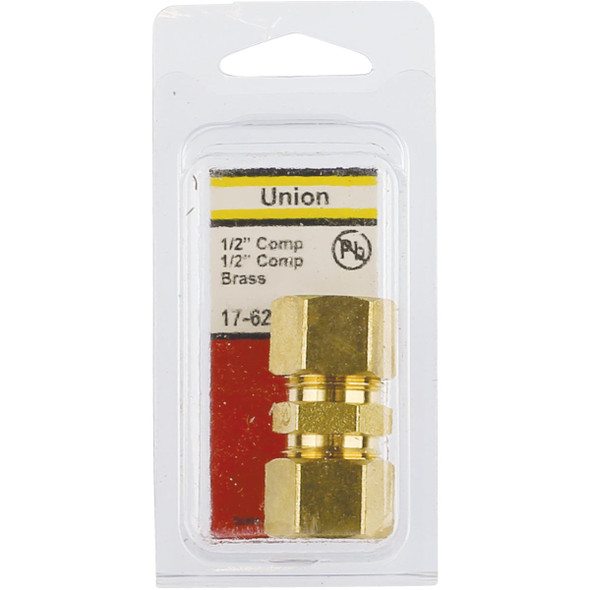 Lasco 1-2 In. x 1-2 In. Brass Compression Union 17-6249 402749
