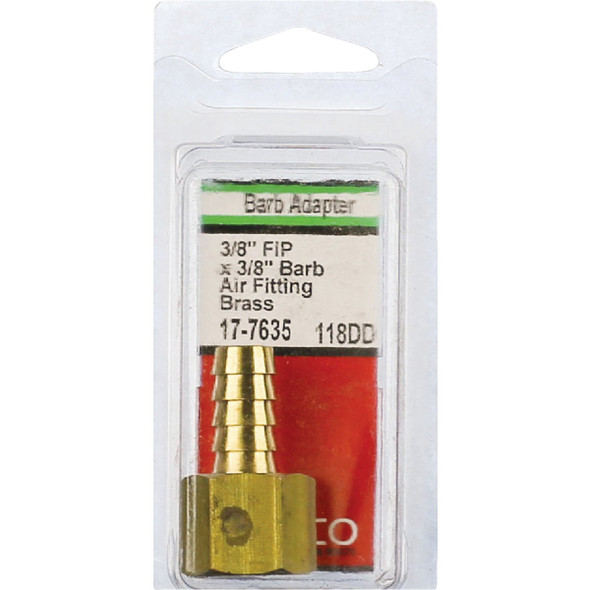 Lasco 3-8 In. FPT x 3-8 In. Brass Hose Barb Adapter 17-7635 403047