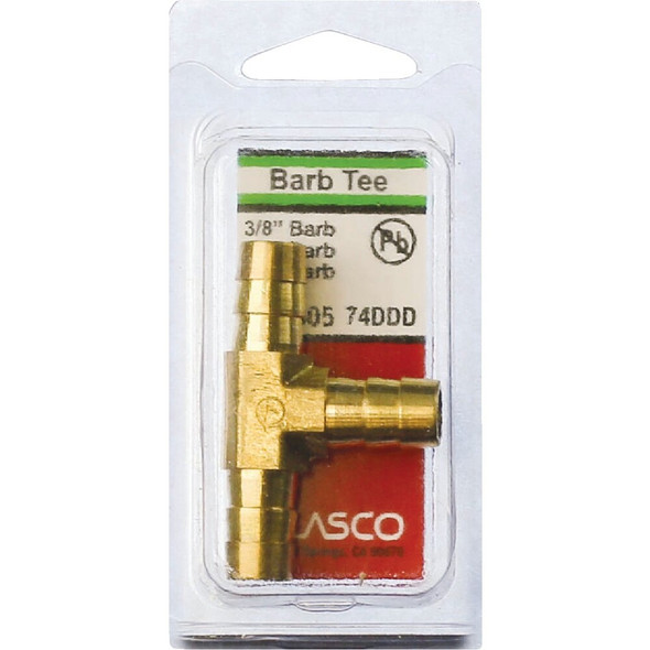 Lasco 3-8 In. Brass Hose Barb Insert Tee 17-7405 402988