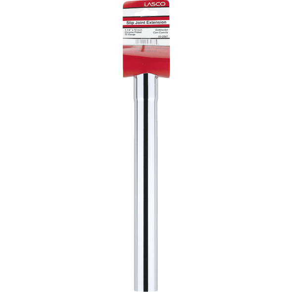 Lasco 1-1/4 In. x 12 In. Chrome Plated Extension Tube