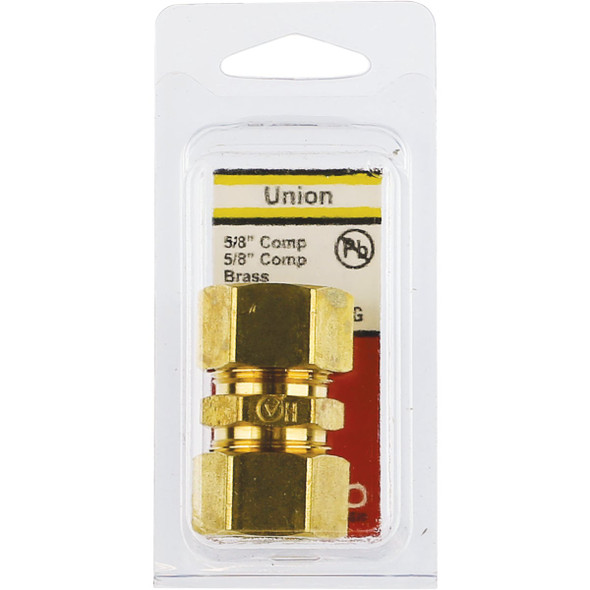 Lasco 5/8 In. x 5/8 In. Brass Compression Union Lasco 5/8 In. x 5/8 In. Brass Compression Union