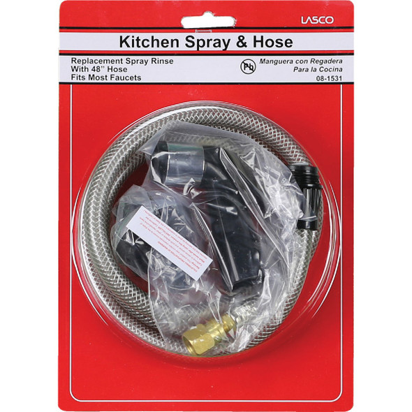Lasco 48 In. Black Spray Head with Hose Sprayer Lasco 48 In. Black Spray Head with Hose Sprayer