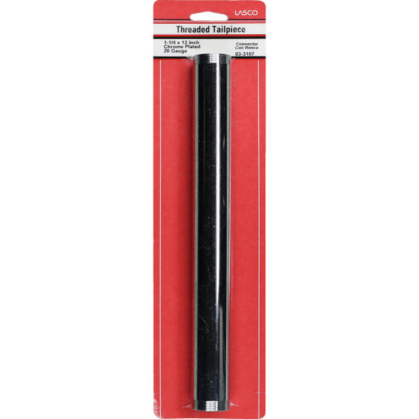 Lasco 1-1/4 In. x 12 In. Chrome Plated Threaded Tube Lasco 1-1/4 In. x 12 In. Chrome Plated Threaded Tube
