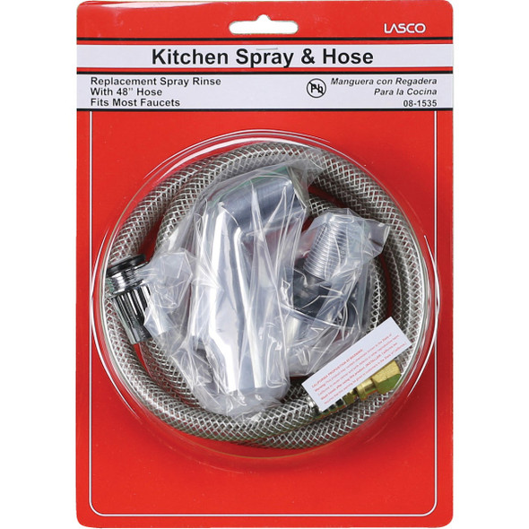Lasco 48 In. Chrome Spray Head with Hose Sprayer Lasco 48 In. Chrome Spray Head with Hose Sprayer