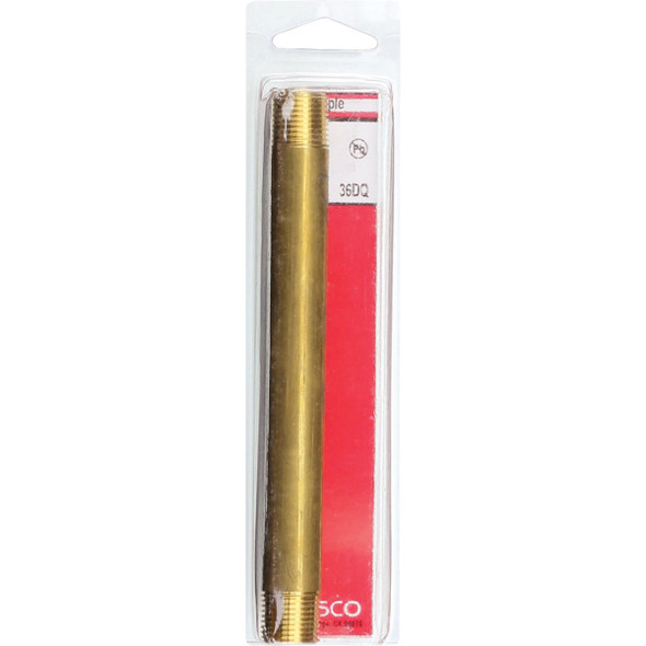 Lasco 3/8 In. x 6 In. Brass Nipple Lasco 3/8 In. x 6 In. Brass Nipple
