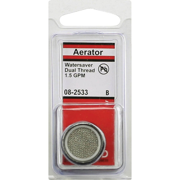 Lasco 1.5 GPM Dual Thread Aerator, Chrome-Plated 08-2533 403200
