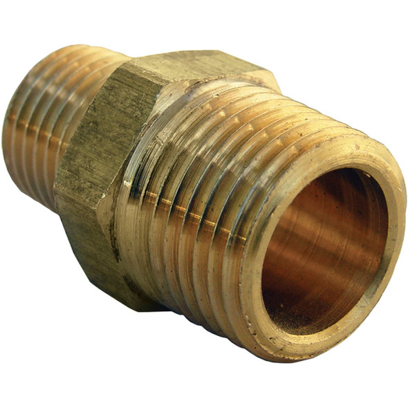 Lasco 3/8 In. MPT x 1/4 In. MPT Brass Hex Nipple 17-8729