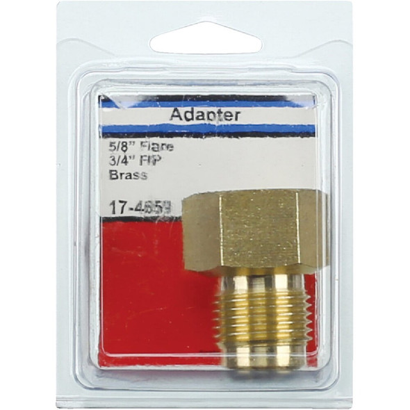 Lasco 5-8 In. M x 3-4 In. FPT Brass Flare Adapter 17-4659 402498