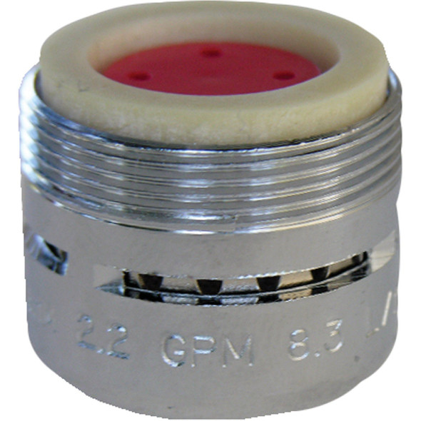 Lasco 2.2 GPM Dual Thread Slotted Aerator, Chrome-Plated 09-1081