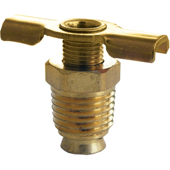 Lasco 1/8 In. MPT Brass 200 psi External Seat Drain Cock 17-2201