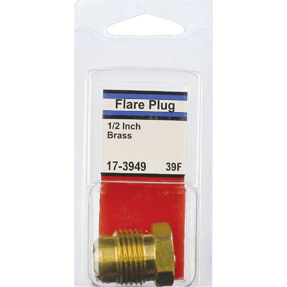 Lasco 1-2 In. Brass Flare Plug 17-3949 403017