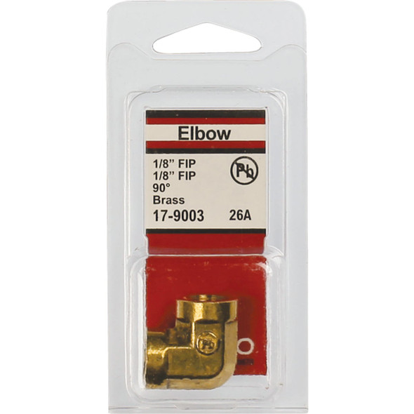 Lasco 1-8 In. FPT X 1-8 In. FPT 90 Deg. Brass Elbow (1-4 Bend) 17-9003 402713