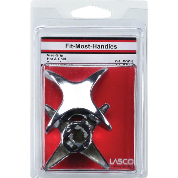 Lasco Universal Chrome Vice Grip Cross Faucet Handle 01-5001 403176