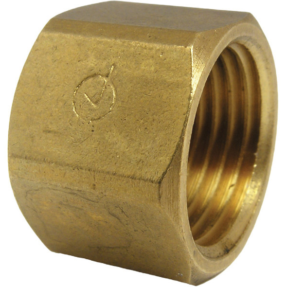 Lasco 1/2 In. Red Brass Threaded Pipe Cap 17-9149 Lasco 1/2 In. Red Brass Threaded Pipe Cap 17-9149