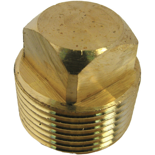 Lasco 3/4 In. MPT Brass Square Head Plug 17-9181