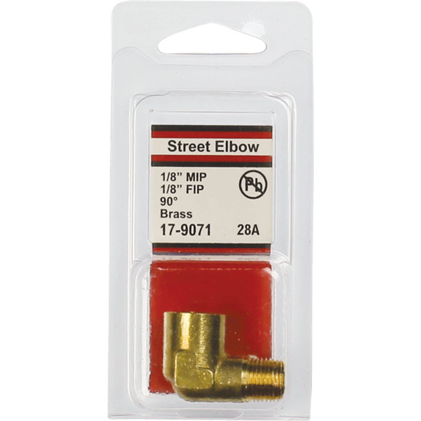 Lasco 1-8 In. FPT x 1-8 In. MPT 90 Deg. Street Brass Elbow (1-4 Bend) 17-9071 402767
