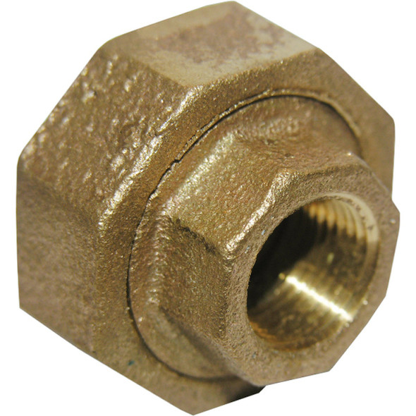 Lasco 3/8 In. FPT x 3/8 In. FPT Red Brass Threaded Union 17-9207