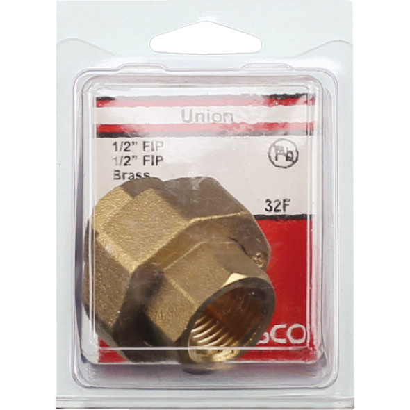 Lasco 1-2 In. FPT x 1-2 In. FPT Red Brass Threaded Union 17-9209 402901