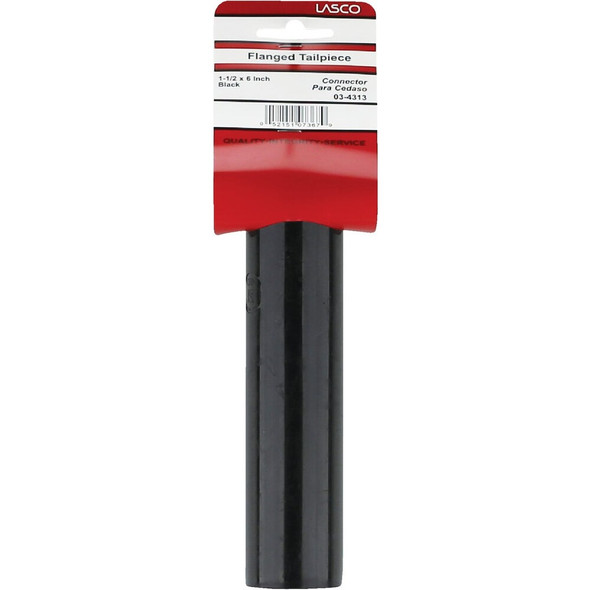 Lasco 1-1-2 In. OD x 6 In. Black Plastic Tailpiece 03-4313 403905