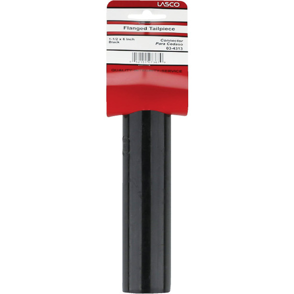 Lasco 1-1-2 In. OD x 6 In. Black Plastic Tailpiece 03-4313 403905
