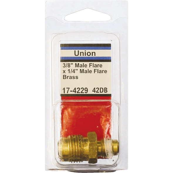 Lasco 3/8 In. x 1/4 In. Brass Reducing Flare Union