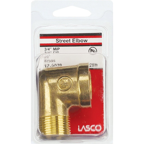 Lasco 3-4 In. FPT x 3-4 In. MPT 90 deg Street Brass Elbow 17-9079 402784