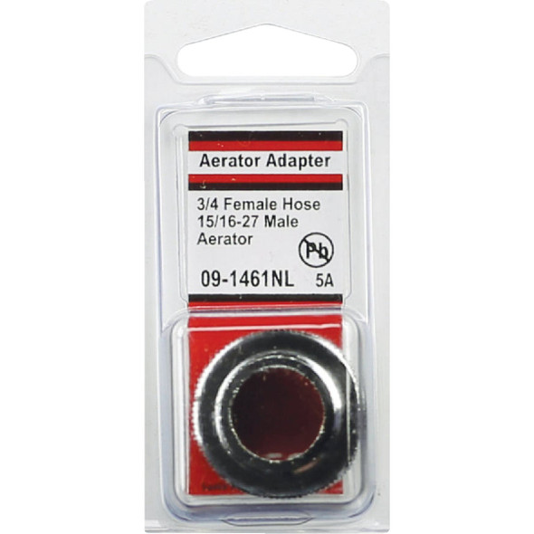 Lasco No Lead Dual Thread Female Hose to Male Faucet Adapter, Chrome-Plated Lasco No Lead Dual Thread Female Hose to Male Faucet Adapter, Chrome-Plated