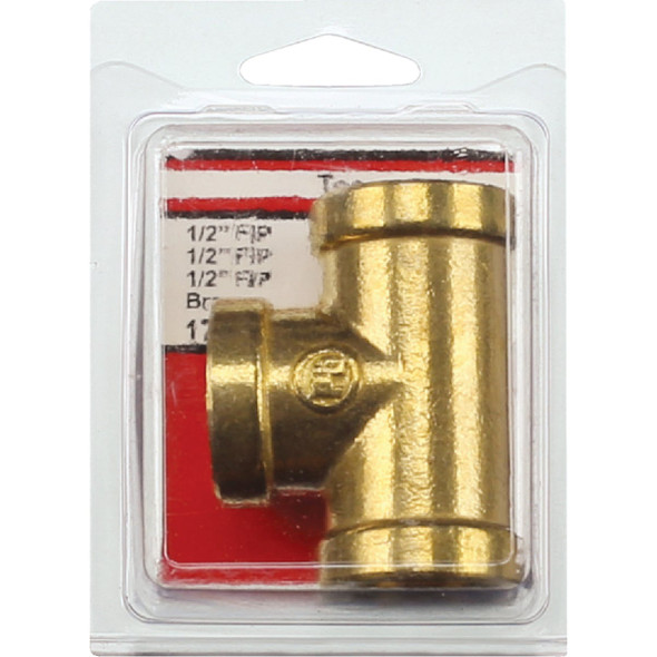 Lasco 1/2 In. FPT Yellow Brass Tee Lasco 1/2 In. FPT Yellow Brass Tee