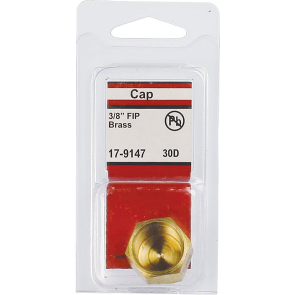 Lasco 3/8 In. Red Brass Threaded Pipe Cap Lasco 3/8 In. Red Brass Threaded Pipe Cap