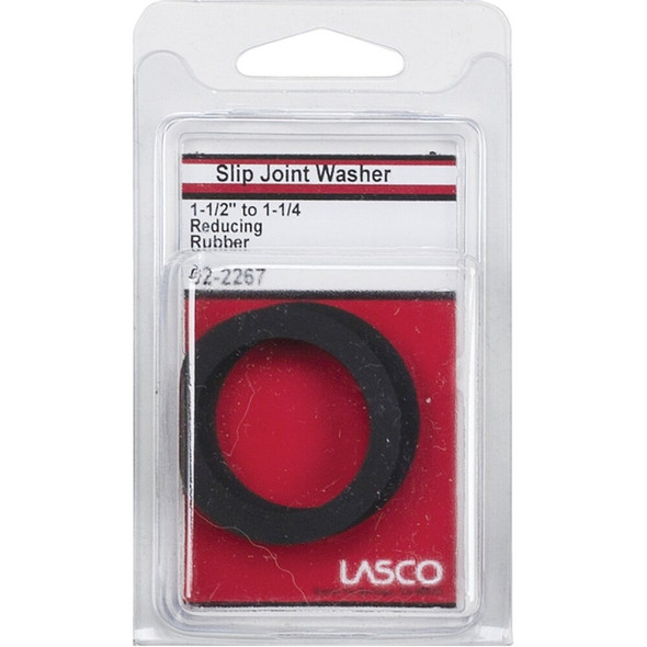 Lasco 1-1-2 In. x 1-1-4 In. Black Rubber Slip Joint Washer (2-Pack) 02-2267 401328