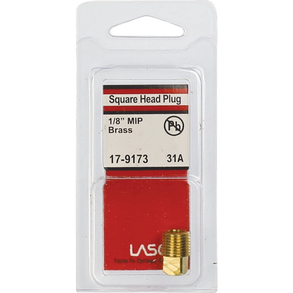 Lasco 1-8 In. MPT Brass Square Head Plug 17-9173 402849