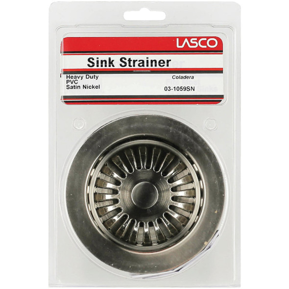 Lasco 3-1-2 In. Heavy-Duty Basket Strainer Assembly, Satin Nickel 03-1059SN 401949