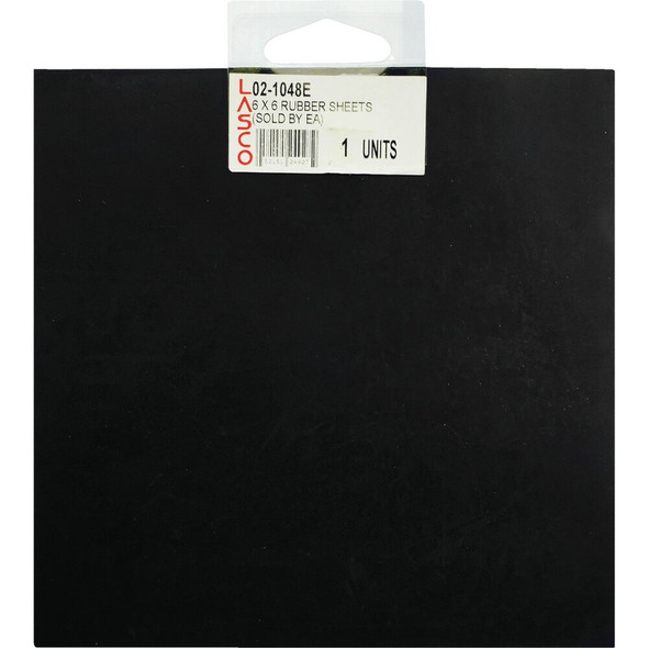 Lasco 6 In. L x 6 In. W x 1-16 In. Thick Rubber Gasket Rubber Sheet 02-1048E 403215