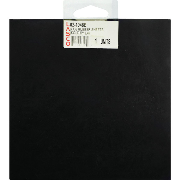 Lasco 6 In. L x 6 In. W x 1/16 In. Thick Rubber Gasket Rubber Sheet Lasco 6 In. L x 6 In. W x 1/16 In. Thick Rubber Gasket Rubber Sheet