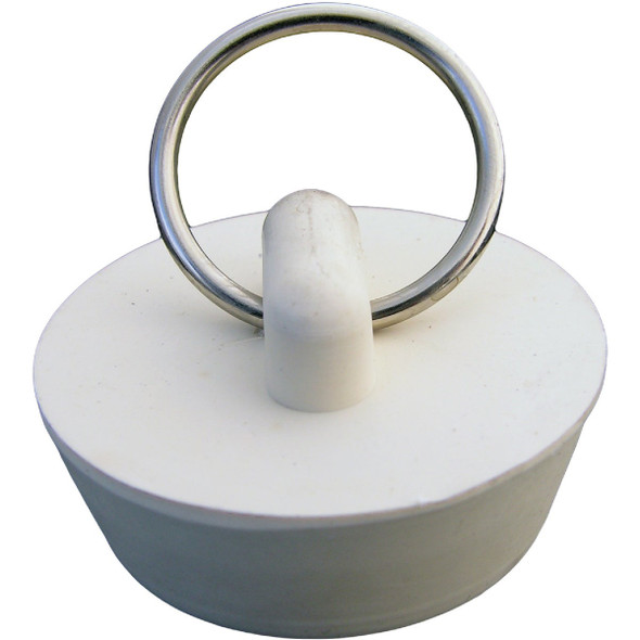 Lasco Hollow 1-1/4 In. White Sink Rubber Drain Stopper 02-3205