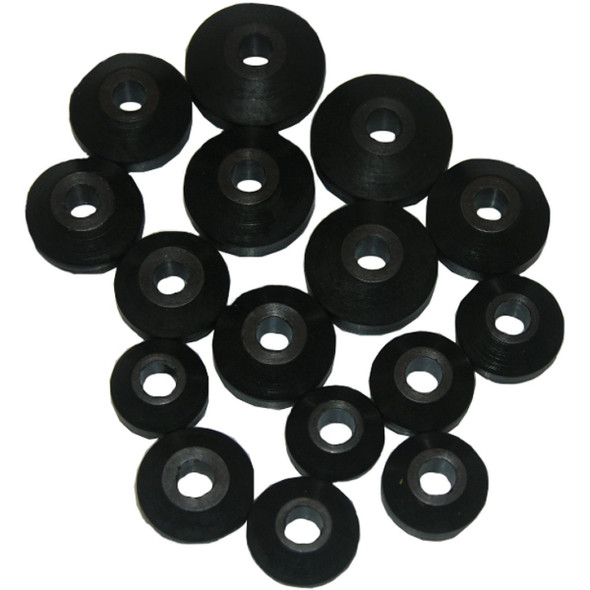 Lasco Assorted Black Beveled Bibb Faucet Washer (16 Ct.) 02-1093