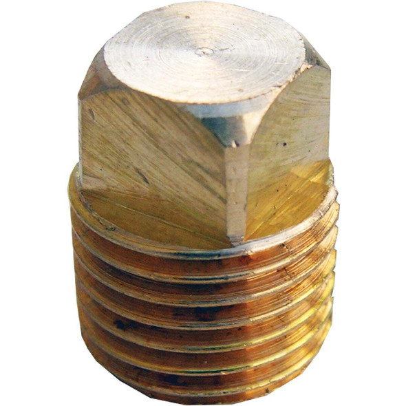 Lasco 1/4 In. MPT Brass Square Head Plug 17-9175