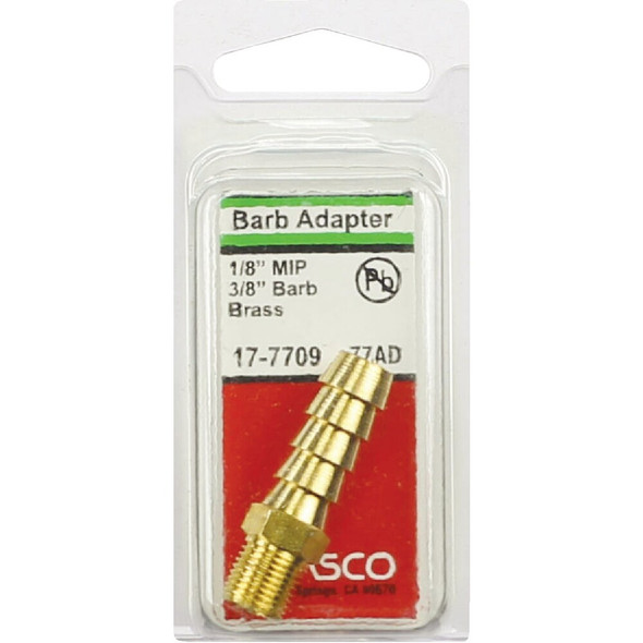Lasco 1-8 In. MPT x 3-8 In. Brass Hose Barb Adapter 17-7709 403074