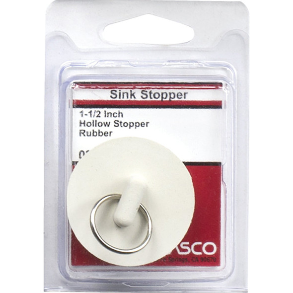 Lasco Hollow 1-1/2 In. White Sink Rubber Drain Stopper Lasco Hollow 1-1/2 In. White Sink Rubber Drain Stopper