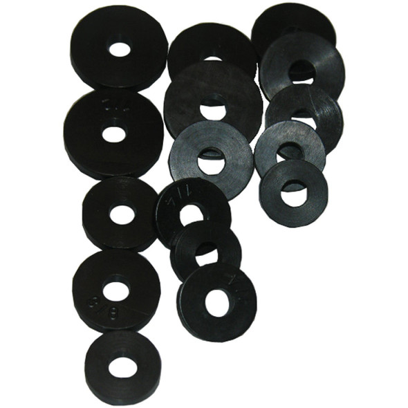 Lasco Assorted Black Assorted Flat Bibb Washers Faucet Washer (16 Ct.) 02-1123 Lasco Assorted Black Assorted Flat Bibb Washers Faucet Washer (16 Ct.) 02-1123