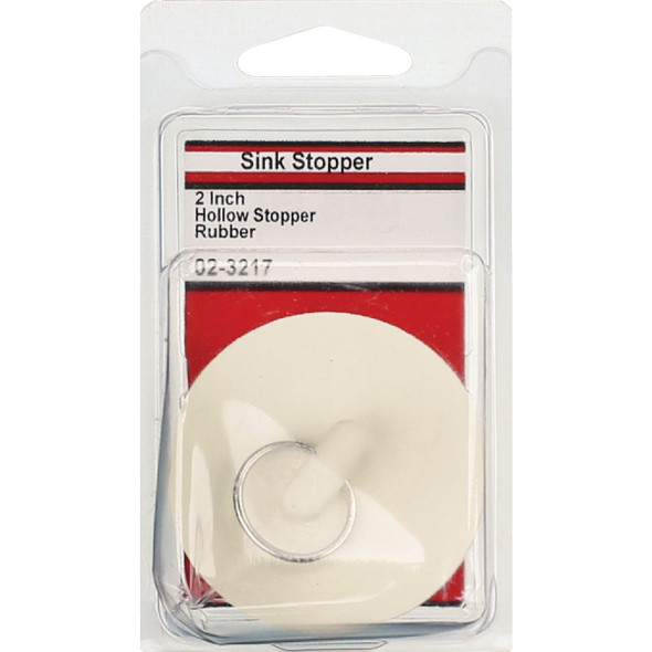Lasco Hollow Stopper 2 In. White Sink Drain Stopper 02-3217 401703
