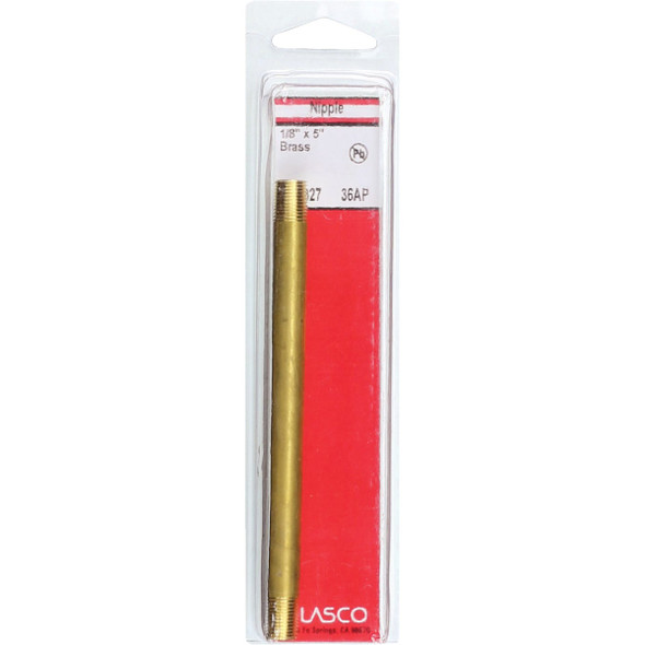 Lasco 1-8 In. x 5 In. Brass Nipple 17-9327 403082