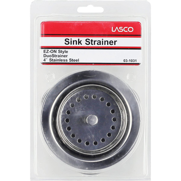 Lasco 3-1/2 In. Chrome EZ-On Duo Basket Strainer Assembly