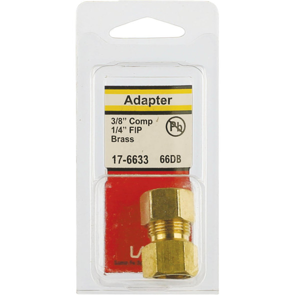 Lasco 3/8 In. C x 1/4 In. FPT Brass Compression Adapter