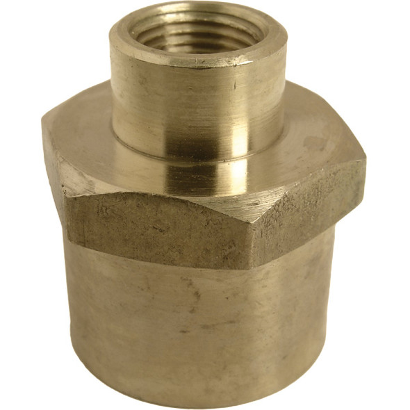 Lasco 1/2 In. FPT x 1/8 In. FPT Yellow Brass Reducing Coupling 17-9277