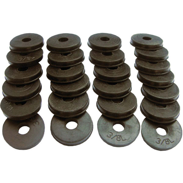 Lasco 11/16 In. Black 3/8L Flat Bibb Faucet Washer (25 Ct.) 02-1269